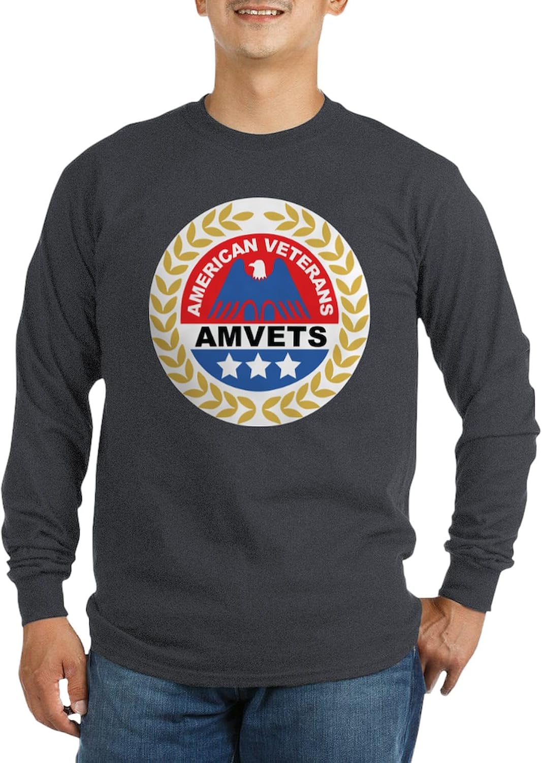 CafePress Amvets T Long Sleeve T Shirt Unisex Cotton Long Sleeve Light T-Shirt