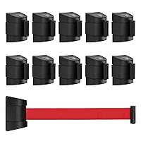 Vista 8 de DuraSteel Barrera retráctil para cinturón de montaje en pared, cinturón de seguridad negro de 6.5 pies en carcasa negra, Guardian 2.0