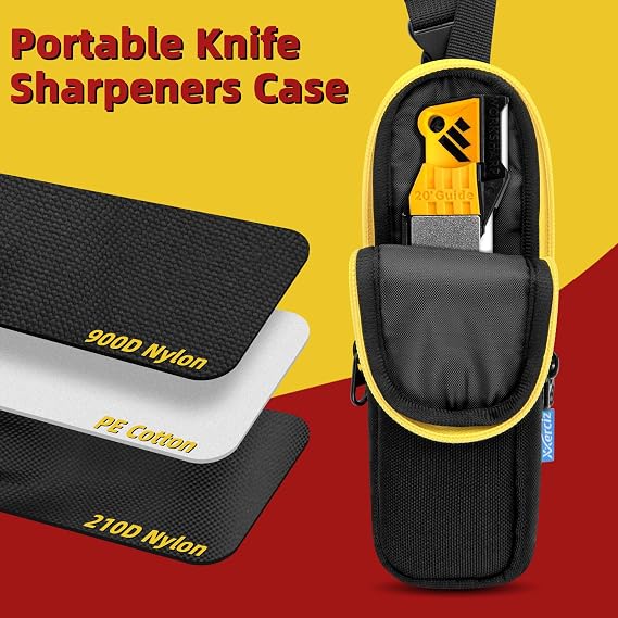 Xxerciz Carrying Case Compatible with Work Sharp Guided Field Sharpener, Portable Soft Sharpener Storage Bag with Handle, Protective Travel Case Replacement for Sharpener