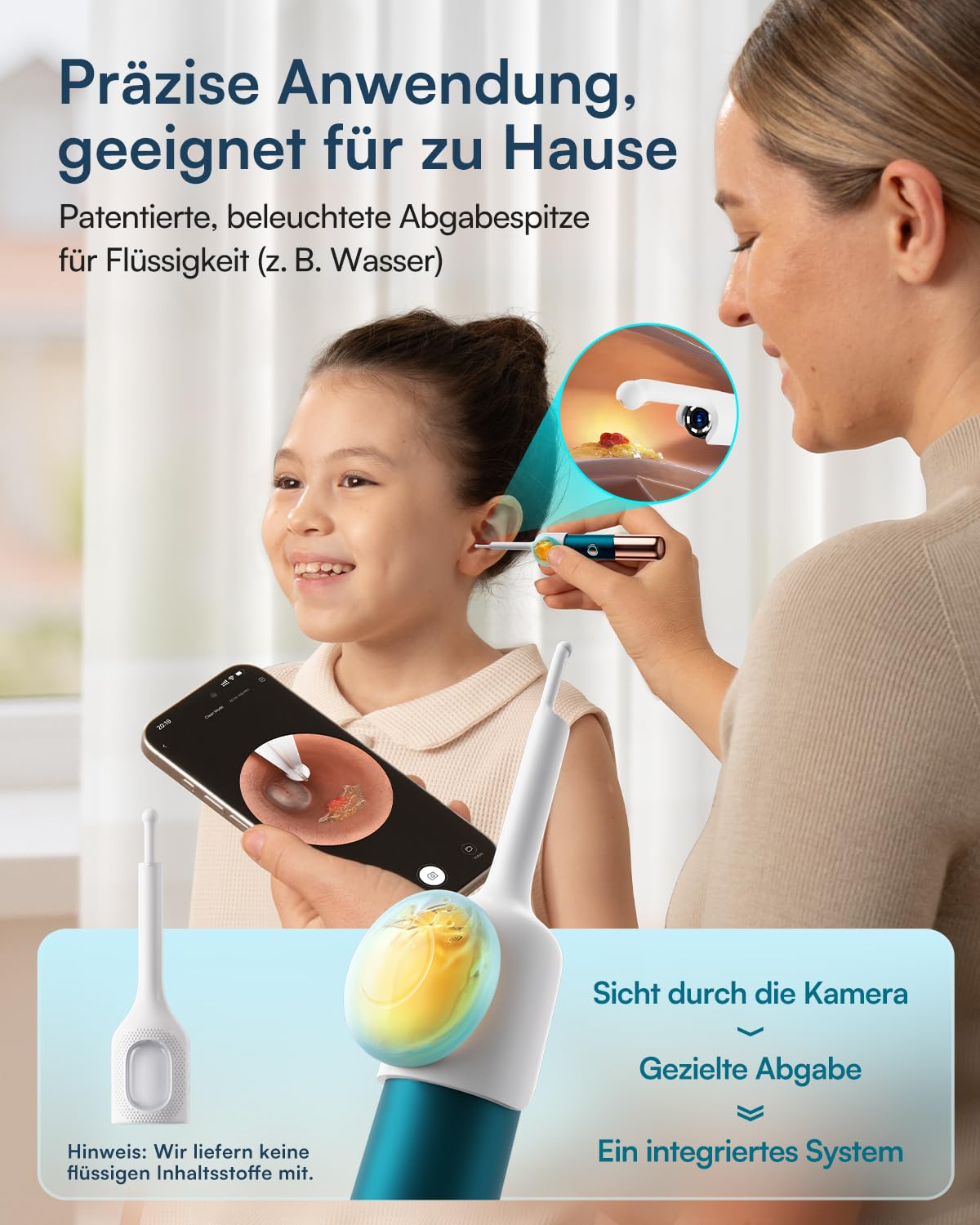 BEBIRD EarSight Ultra 5G WiFi Ohrenreiniger mit flexibler Kamera, Ohrenschmalz Entferner Set mit 30+ Zubehör, sicheres Pflegegerät für die Heimanwendung – Türkisblau