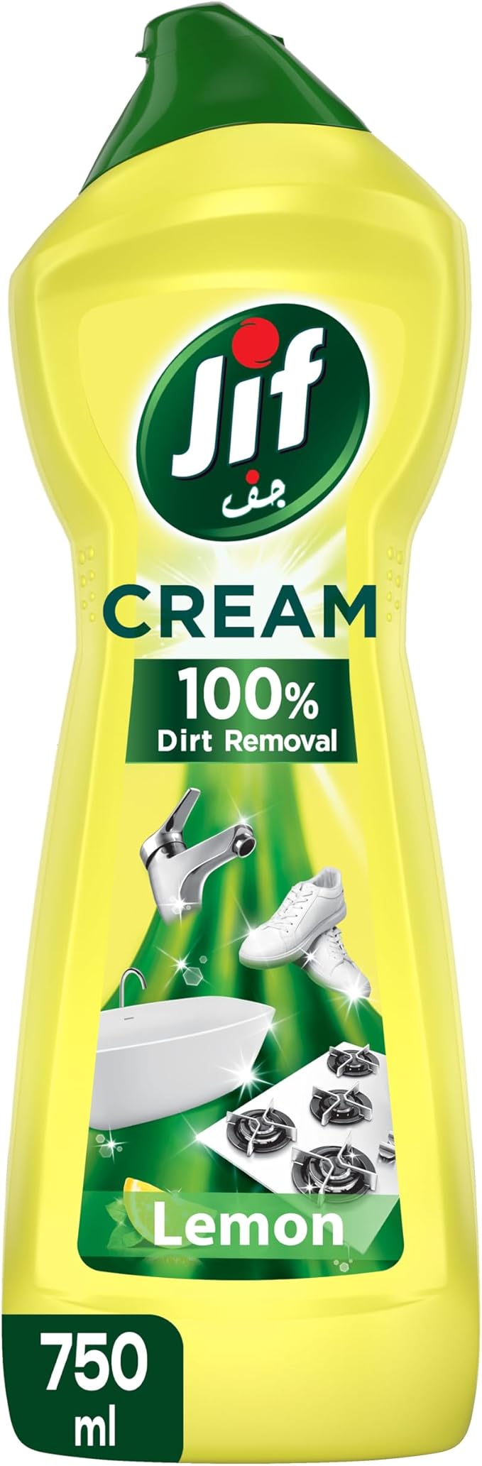 JIF Multipurpose Cream Cleaner, Lemon, 100% Dirt Removal, 750ml