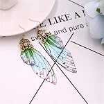 Faerie Butterfly Wing Foil Rhinestone Earrings Necklace Set Unique Fairy Simulation Big Monarch Butterflies Earring Classy Handmade Jewelry for Women Girls
