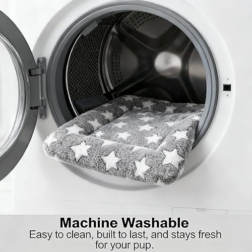 Miniatura 7 de Tapete de Cama para Perro - Tapetes de Cama para Jaula de Perro Reversibles, Almohadilla de Perrera Suave y Transpirable, Cama de Jaula Duradera