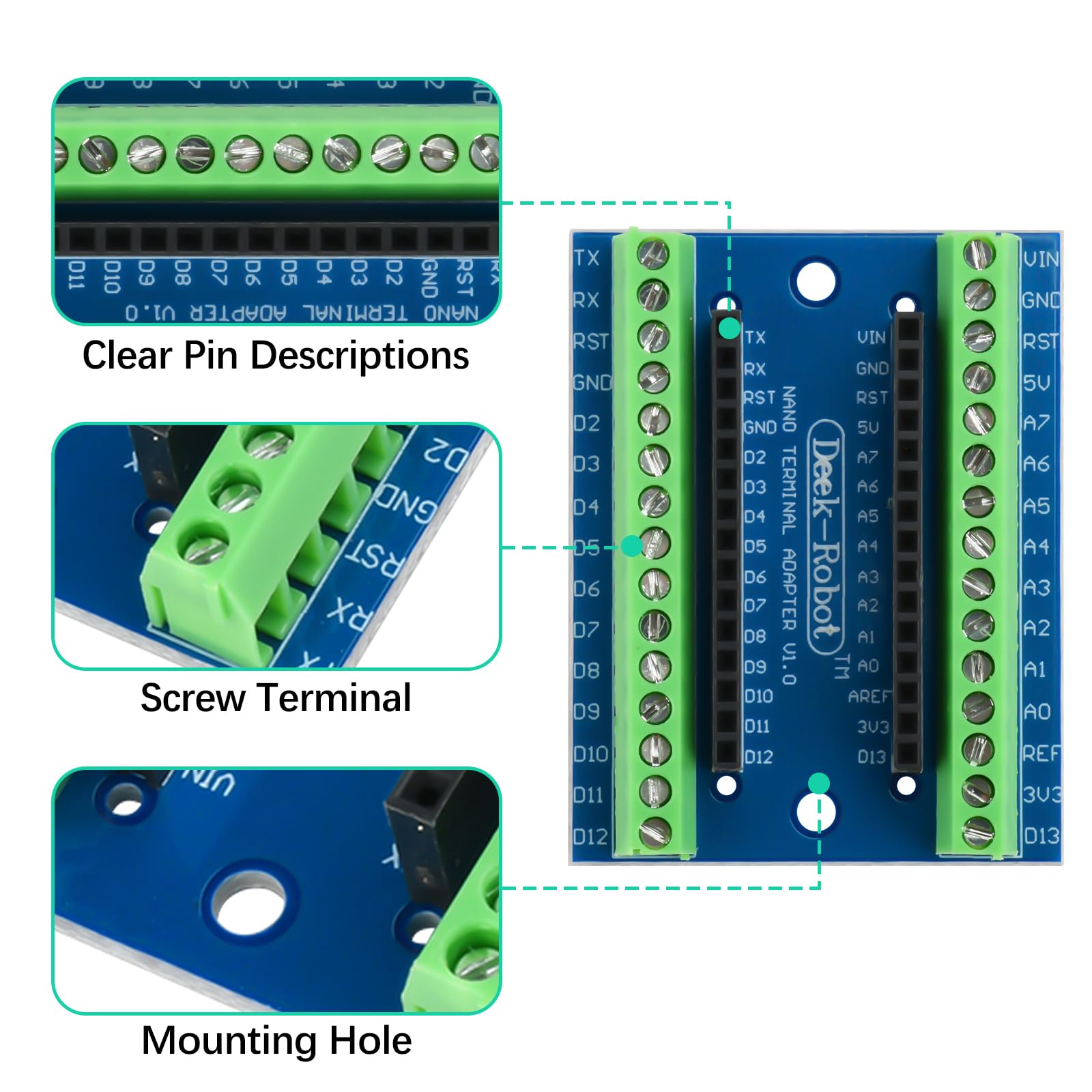 Binghe 3er-Pack Nano Entwicklungsplatine Mit CH340 & Type-C – 5V, 16MHz, Kompatibel Mit Arduino IDE – Perfekt Für Breadboard-Projekte