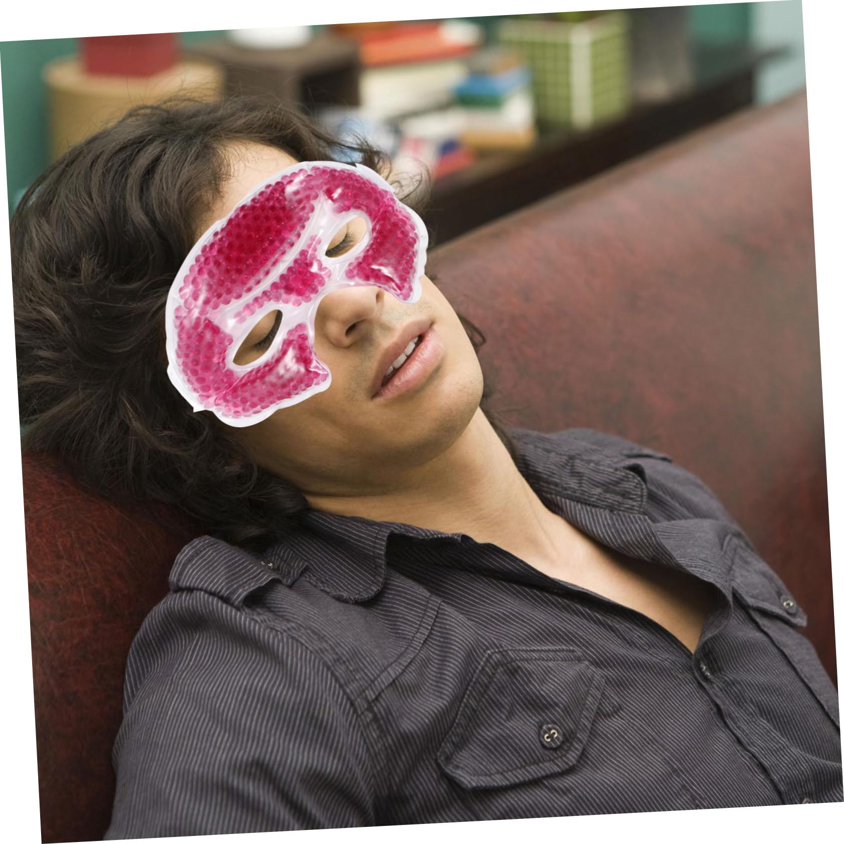 FRCOLOR Lot De 3 Masques Réutilisables En Gel Compressé À Froid Pour Le Visage Soins De La Peau Pour Étudiants