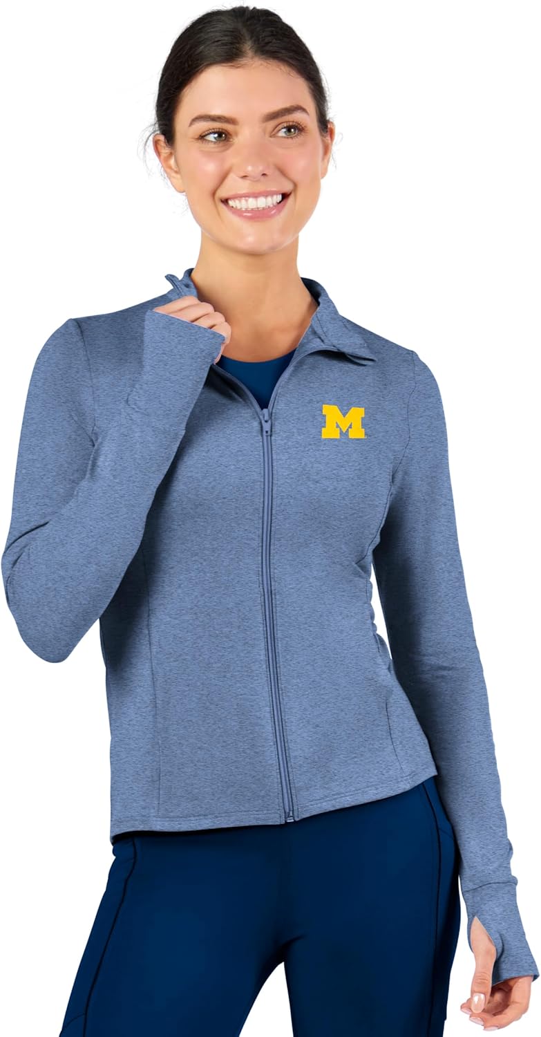 CERTO NCAA Womens High Low Track Jacket, Lighweight Sun Protection, Athletic Team Apparel