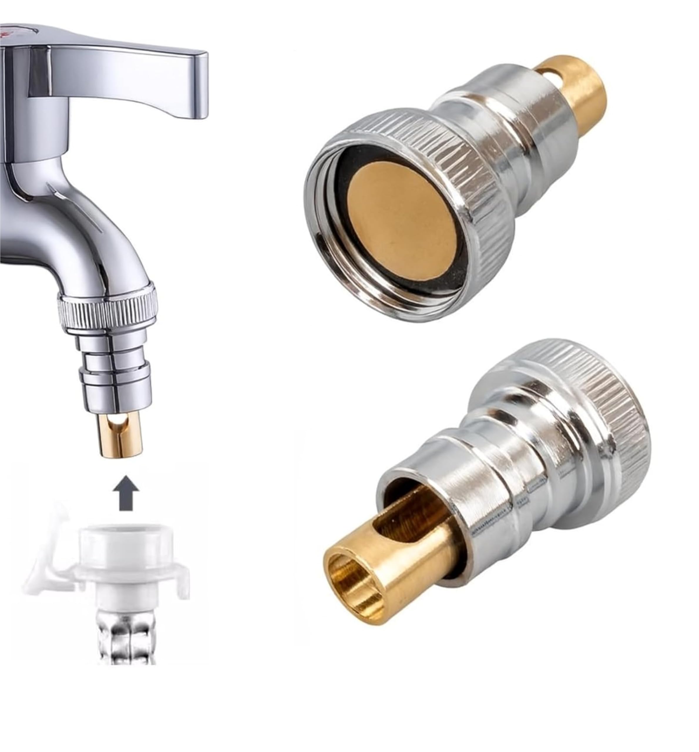 Fossa Automatic Water Stopper for Washing Machine Tap, Brass Faucet Adapter, Anti-Leak Quick Connect-image-30