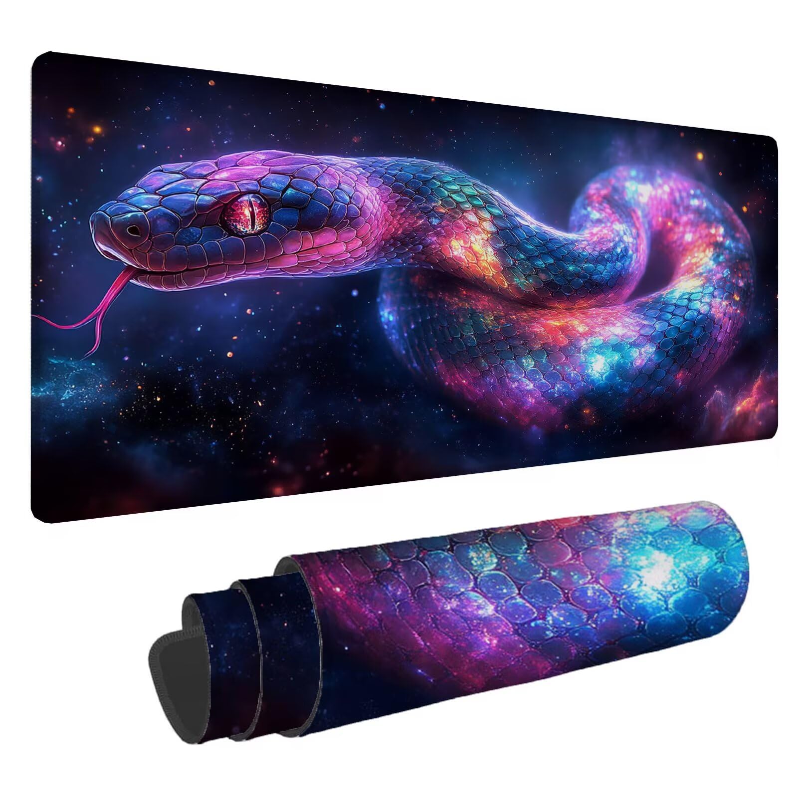 Kolorowa podkładka pod mysz XXL wąż 1000 x 500 x 4 mm podkładka pod mysz dla graczy, podkładka pod mysz do laptopa, podkładka pod mysz i podkładka pod mysz do laptopa, podkładka pod mysz i klawiaturę