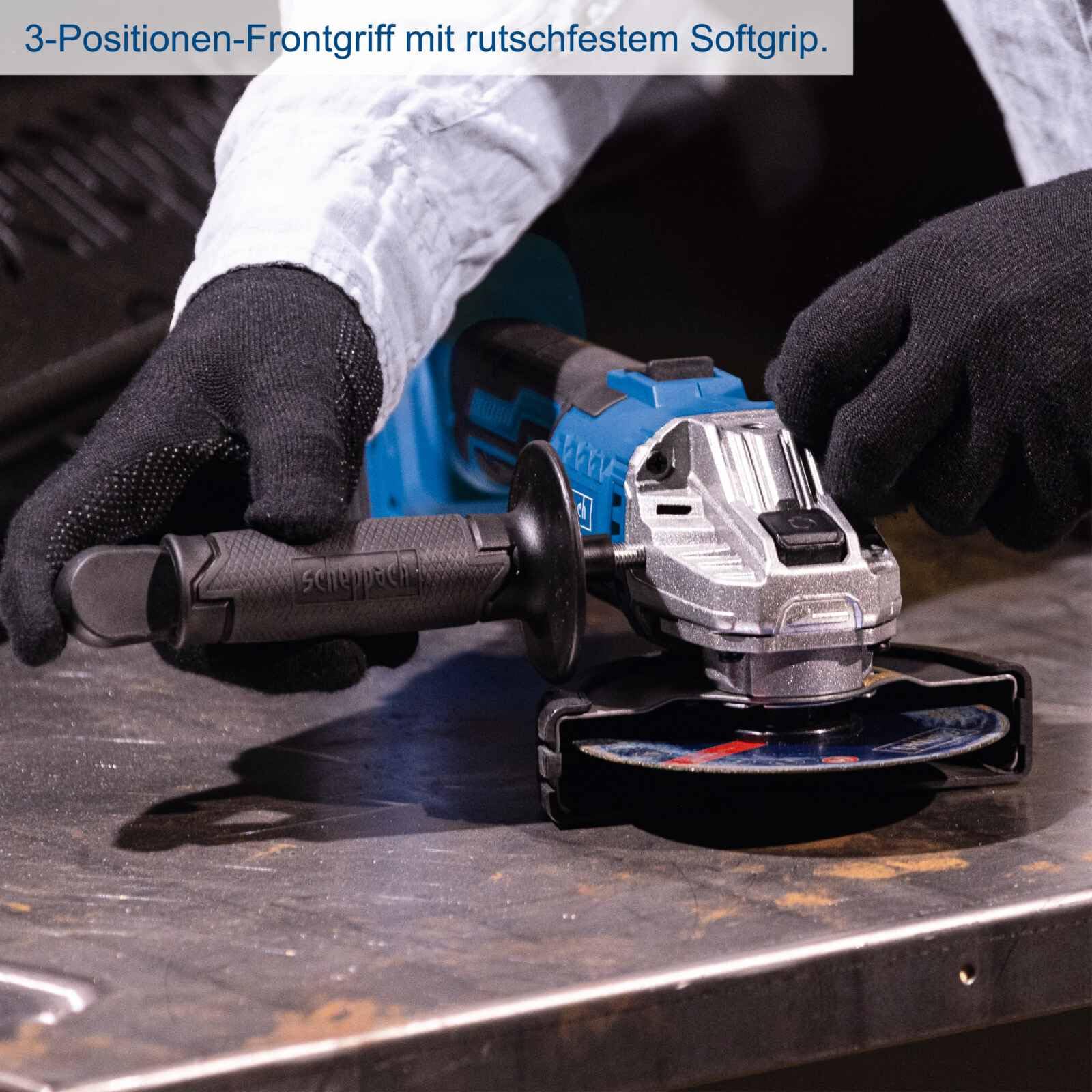 Scheppach Smerigliatrice angolare a batteria C-ATB15/1-X con valigetta e 15 dischi abrasivi, diametro disco 125 mm, velocità di rotazione 2500 - 10.000 min-1, avvio morbido e protezione da