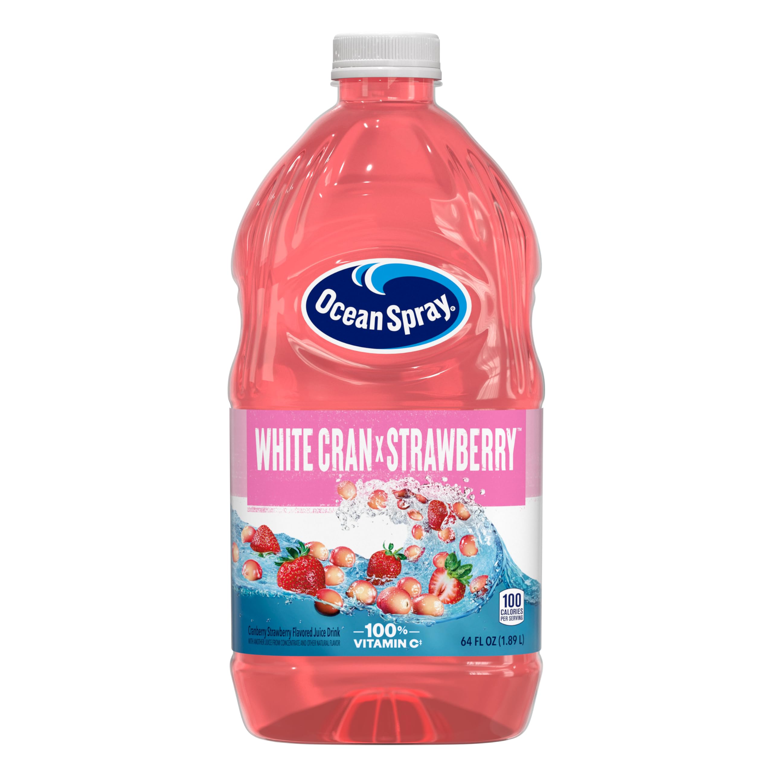 Ocean Spray White Cran-Strawberry Juice Drink, 64 Fl Oz Bottle (Pack of 1)