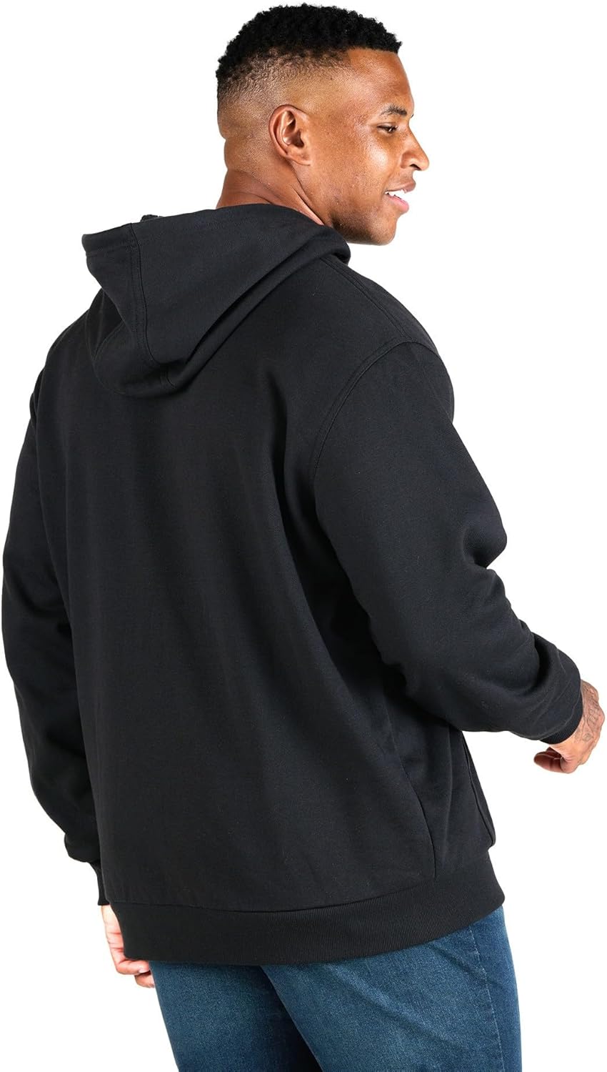 Berne Men's Heritage Grid Fleece-Lined Full-Zip Hoodie Sweatshirt - Image 4
