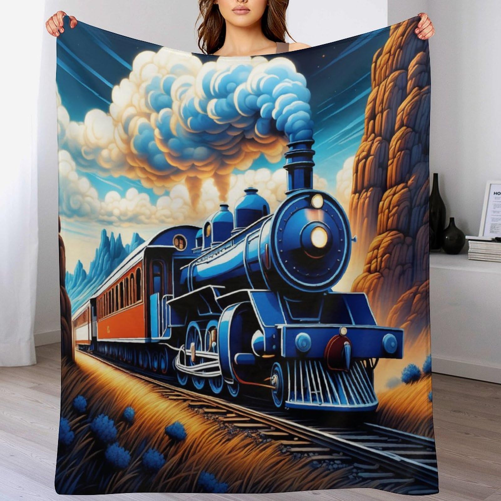 Couverture train à vapeur : la solution en flannel chaude contre le froid hivernal