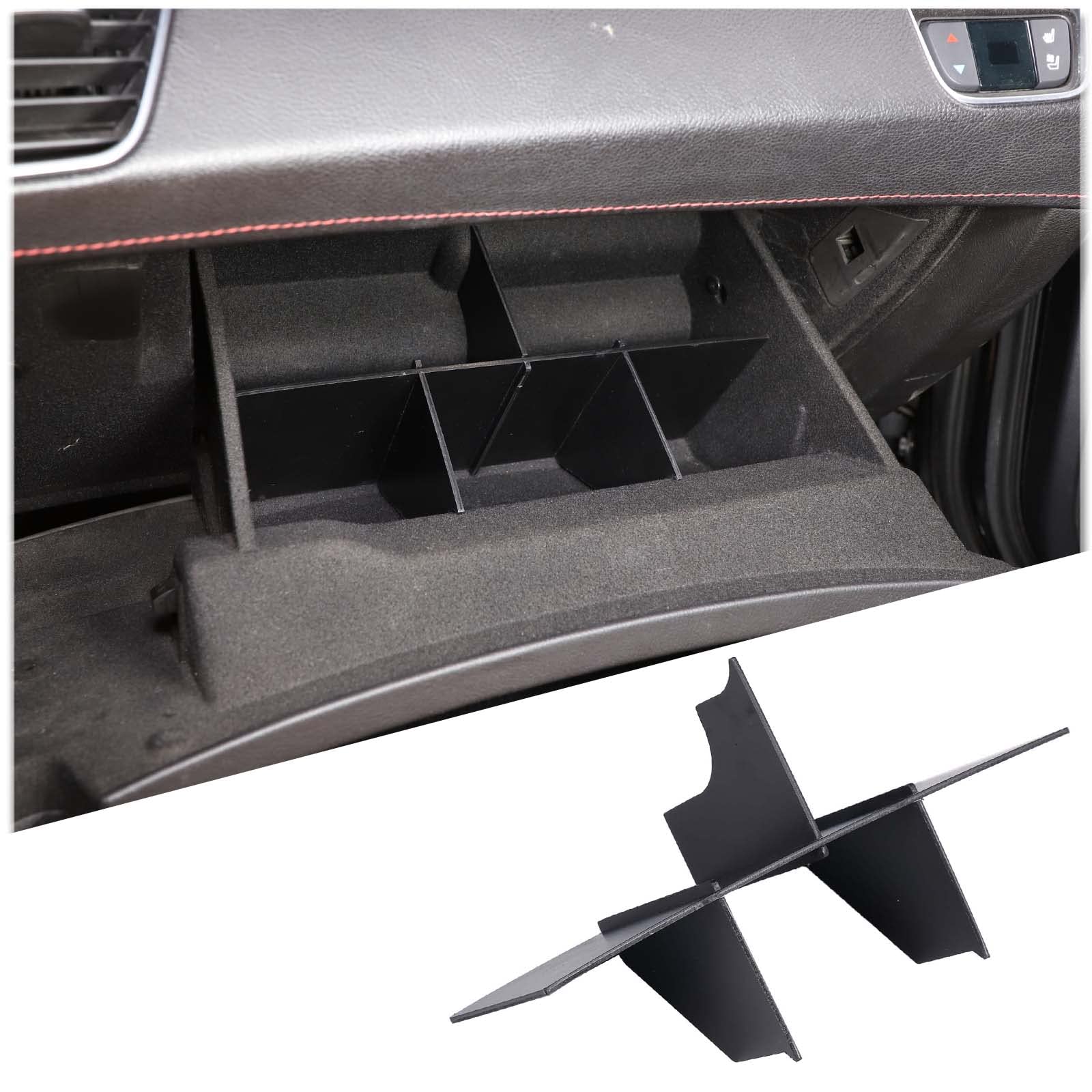 Qiosreui Glove Box Dividers Organizer for Chevrolet Corvette C7_2014-2019, Glove Box Organizer, Glove Box Organizer Tray, Insert Secondary Storage Box