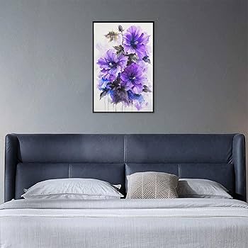 Amazon.co.jp: 絵画 美しい咲く花の水彩画インテリア 絵画 魅力