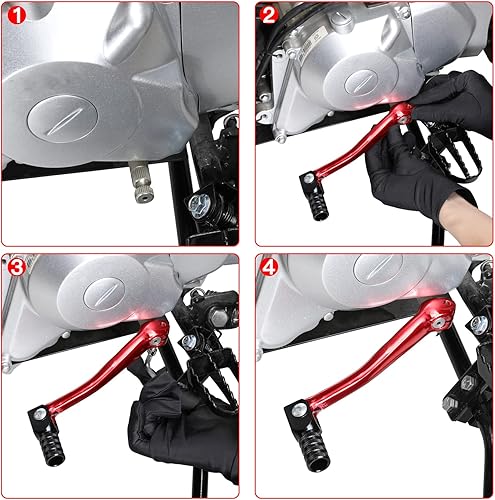 Miniatura 6 de GREHUA Palanca de cambio de engranajes para motocross compatible con 50cc 110cc 125cc 150cc SSR Baja DR49 WR200R SDG 107 IMR Pitster Pro Atomik