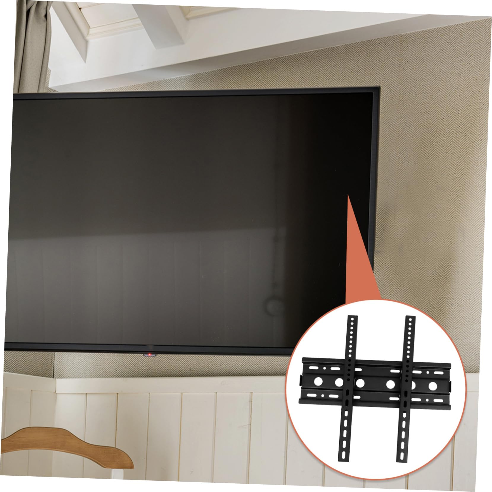 Garneck Supporto Da Parete Per Tv Robusto Supporto Da Parete Girevole in Acciaio Per Tv Facile Da Installare