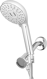 Waterpik Magnetic Dual Dock Adjustable Height Hand Held Shower Head With 5-Foot Metal Hose and PowerPulse Shower Massage, Chrome QMP-863ME