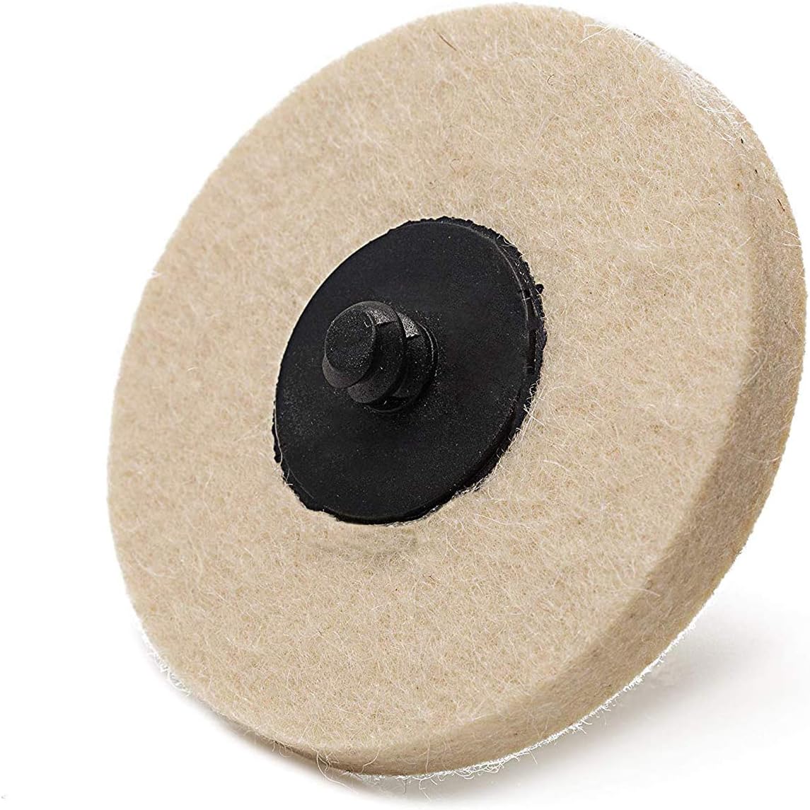Glass Polish GP11102 Quick Lock Dense Felt Polishing Pad, Buffing Wheel for Stone