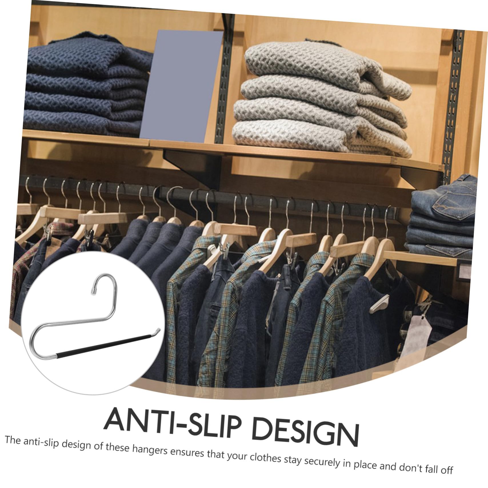 GALPADA Grucce Per Pantaloni Aperte in Acciaio Inossidabile Salvaspazio Design Antiscivolo, Multifunzionali Per Jeans, Sciarpe e Accessori, Set Da 6 Pezzi Per Organizzazione Armadio Domestico