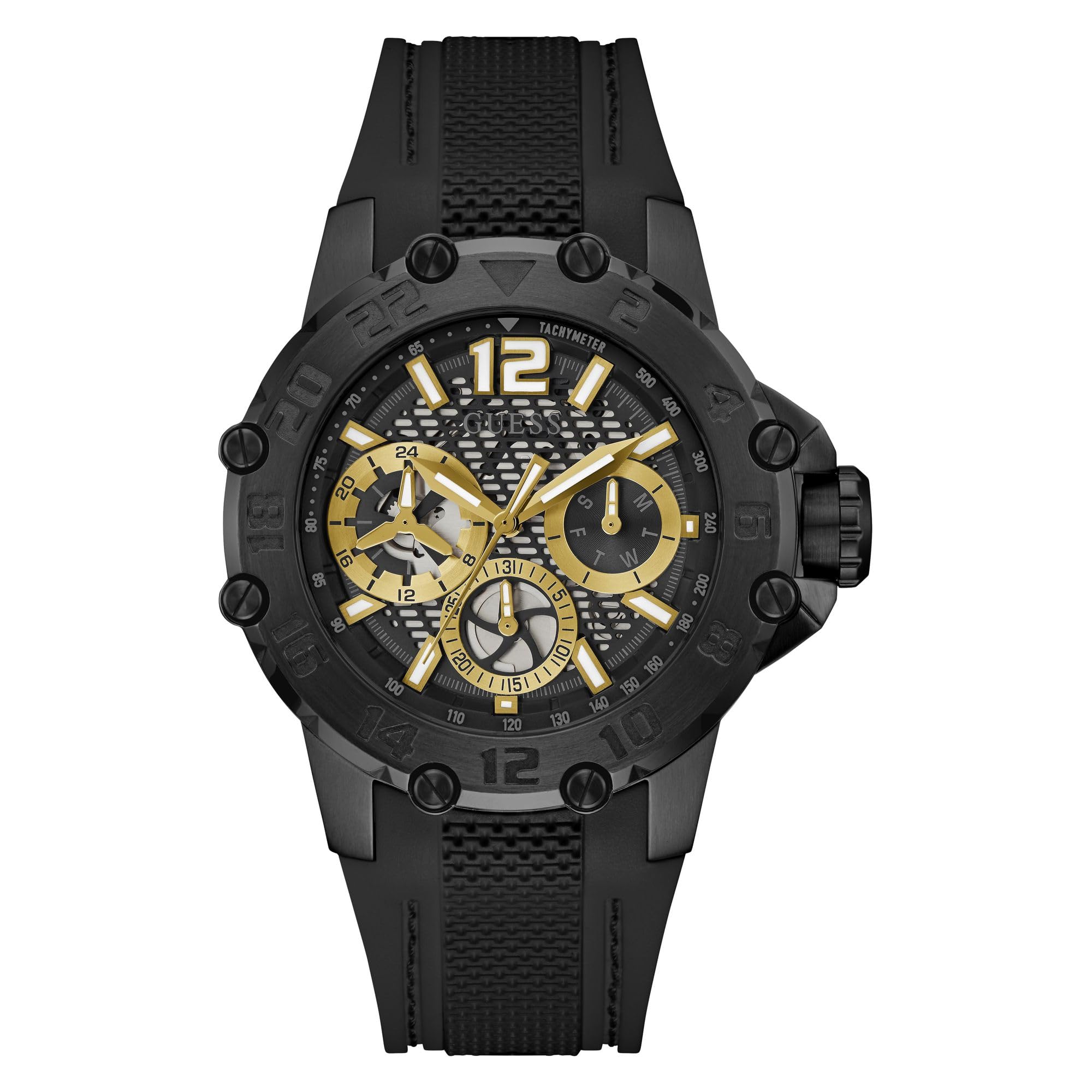 GUESS Men Black Round Stainless Steel Dial Analog Watch- GW0640G2 (B0CCPFBLS7) Amazon Price History, Amazon Price Tracker