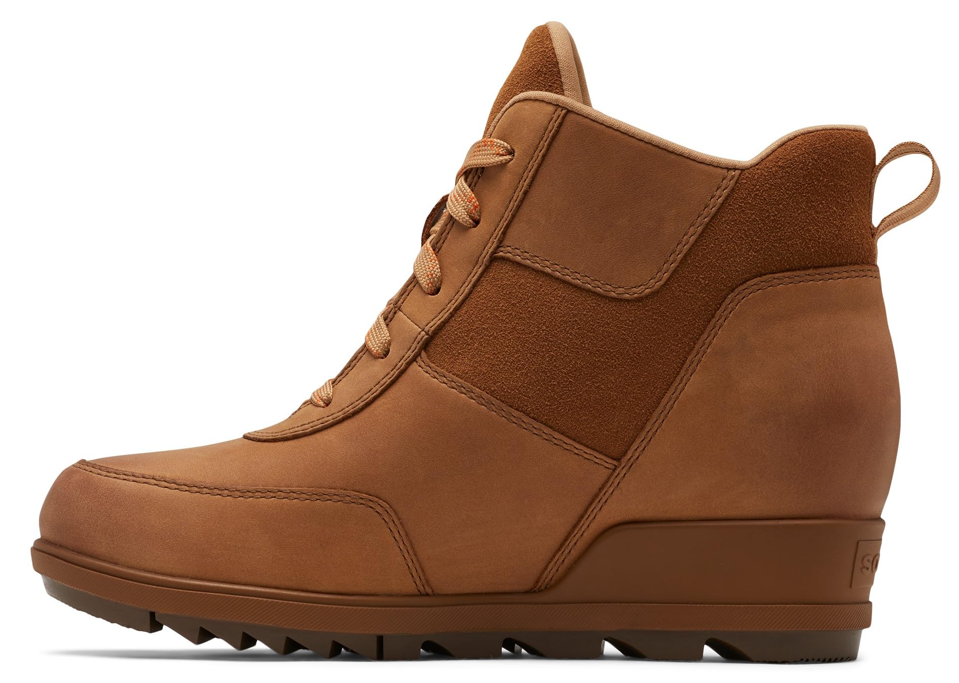 Sorel Womens Evie Sport Lace Bootie Waterproof Suede Leather Wedge Ankle Sneaker Booties