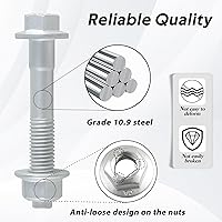Vista 3 de Par de pernos y tuercas de montaje de amortiguador delantero o trasero M14 Compatible con Dodge Ram1500,Ram2500,Ram3500,Ram4500,Ram5500