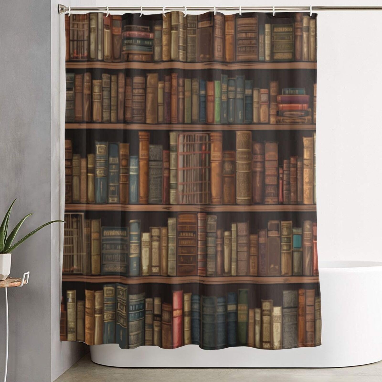 Rideau de douche imperméable 182x152 cm avec 12 crochets pour salle de bain style ferme