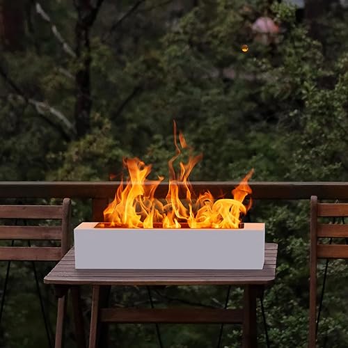 Chimenea de mesa, hoguera portátil, cuenco de hormigón con alcohol para frotar hoguera para interiores y exteriores, fogatas al aire libre