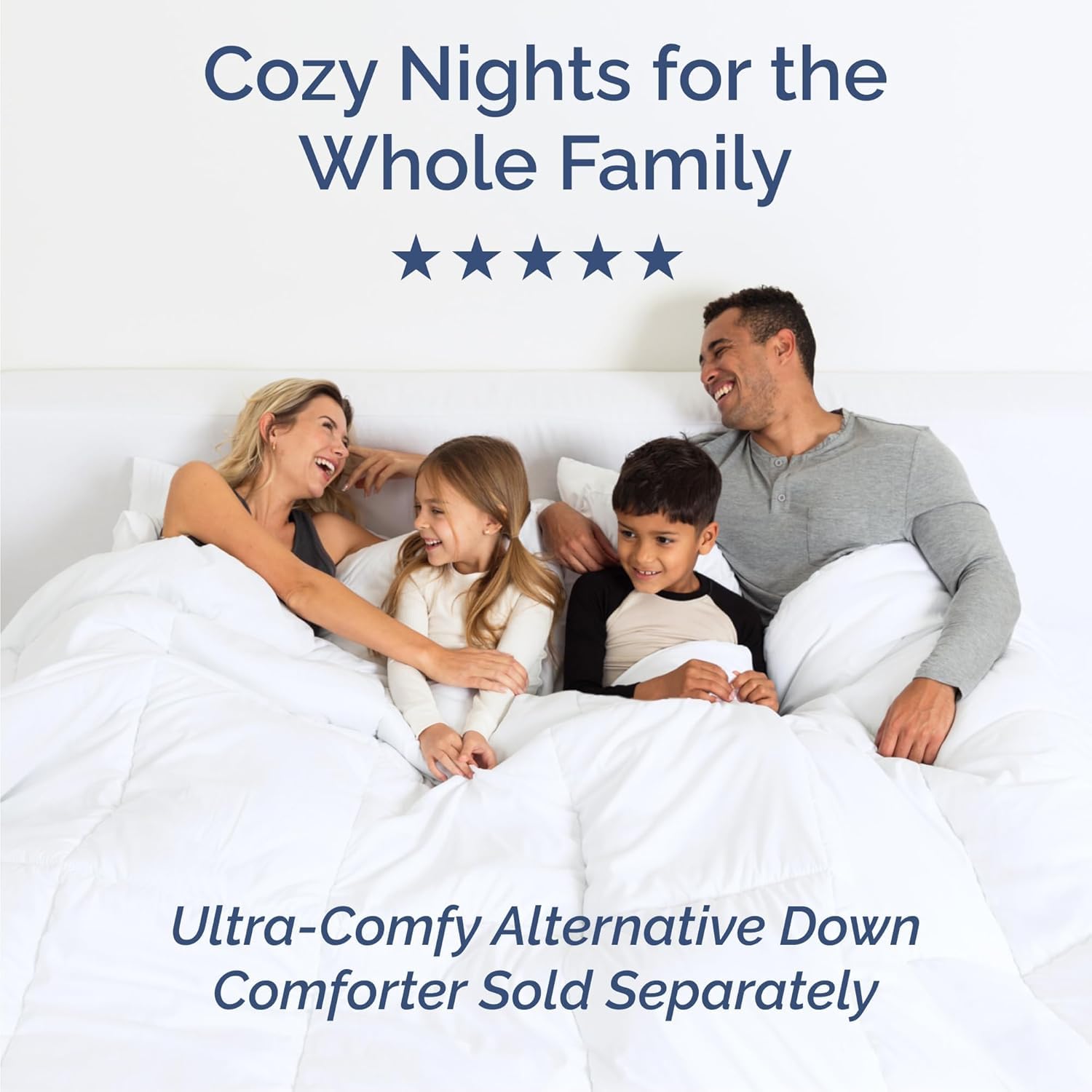 Queen Size 4 Piece Sheet Set - Comfy Breathable & Cooling Sheets - White — product photo