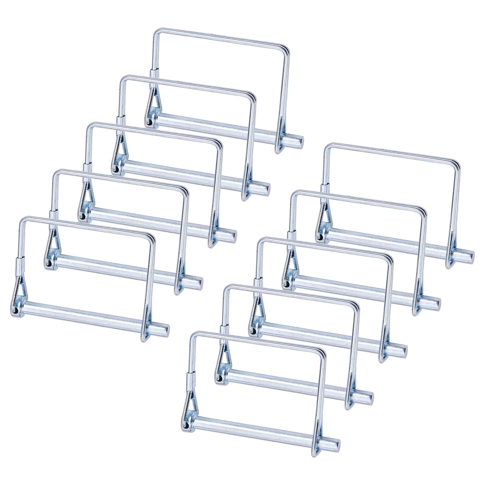 INCREWAY 10 pezzi Perno di bloccaggio dell'albero Perno di sicurezza, 8mm Perno di bloccaggio Pto con Square Wire fermo per Farm Trailers Lawn Garden