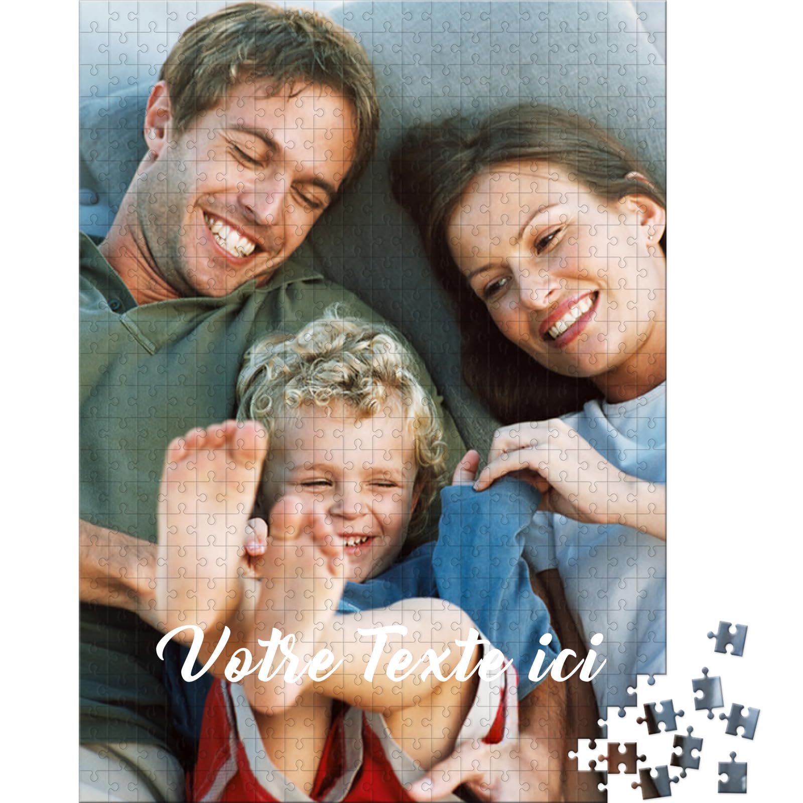 Puzzle Personnalisé Photo Texte 120/200/300/500/1000 Pièces, Personnalisable Avec Votre Image, Cadeau Pour Couple, Famille, Amis, Amoureux Des Animaux De Compagnie