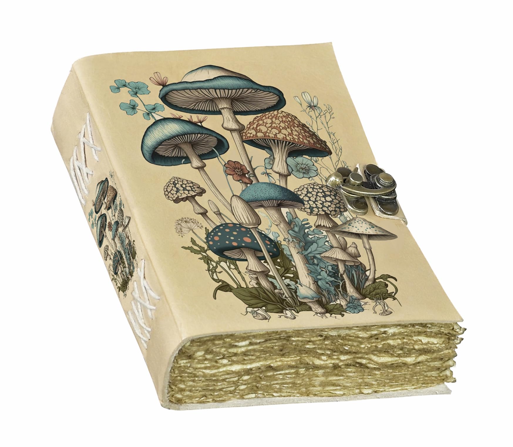 Vintage Mushroom Journal-Aesthetic Botanical Themed Notebook-Beautiful Retro Book of Shadows Journal Sketchbook-Cute Mushroom Gifts Women Grimoire 200 Pages