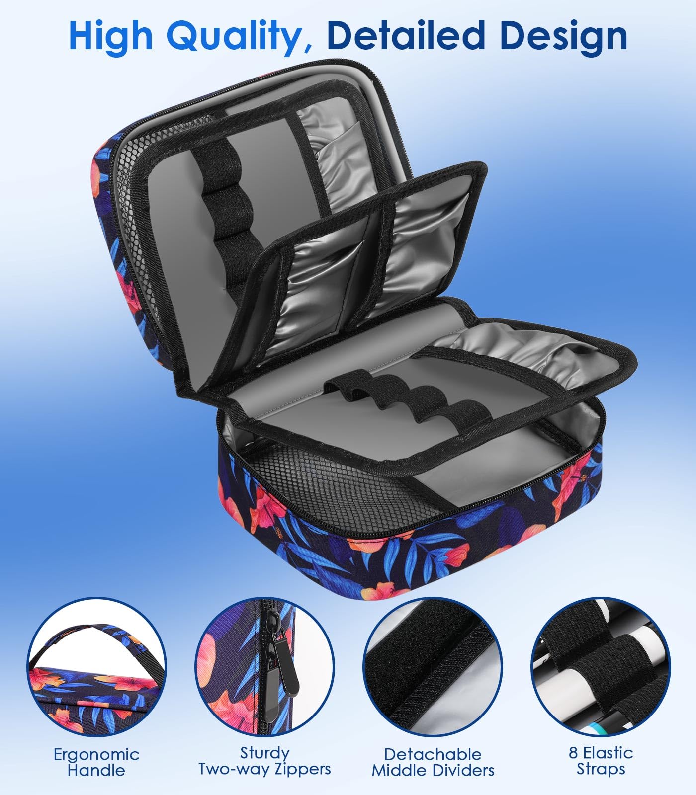 Glucoracy Estuche de viaje enfriador de insulina, bolsa grande de refrigeración de medicamentos con 4 paquetes de hielo reutilizables para bolígrafos de insulina y suministros para diabéticos,