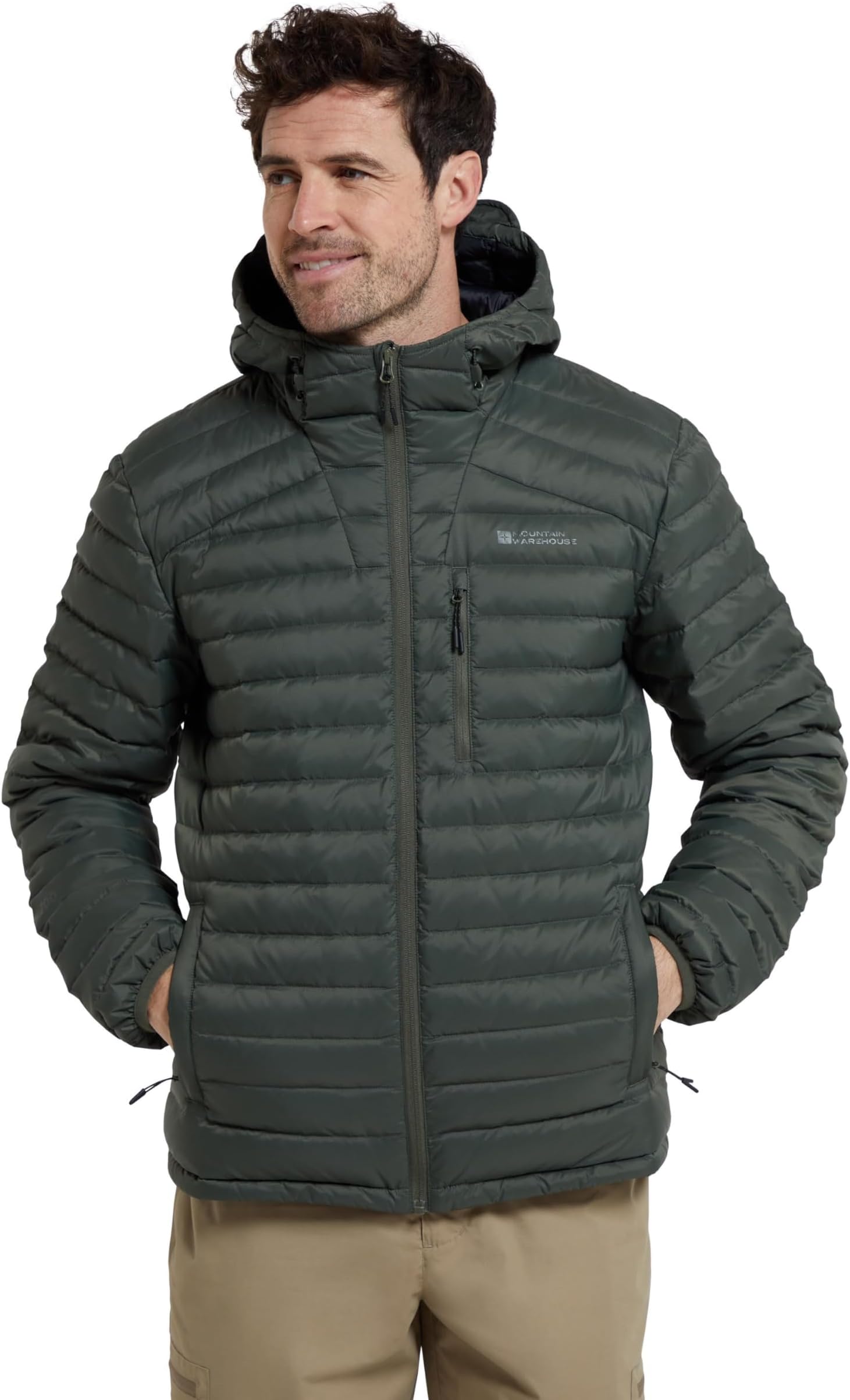 Mountain Warehouse Henry II Mens Down Padded Jacket - Water Resistant Coat, Insulated Winter Wear - Clothing for Outdoor, Travel