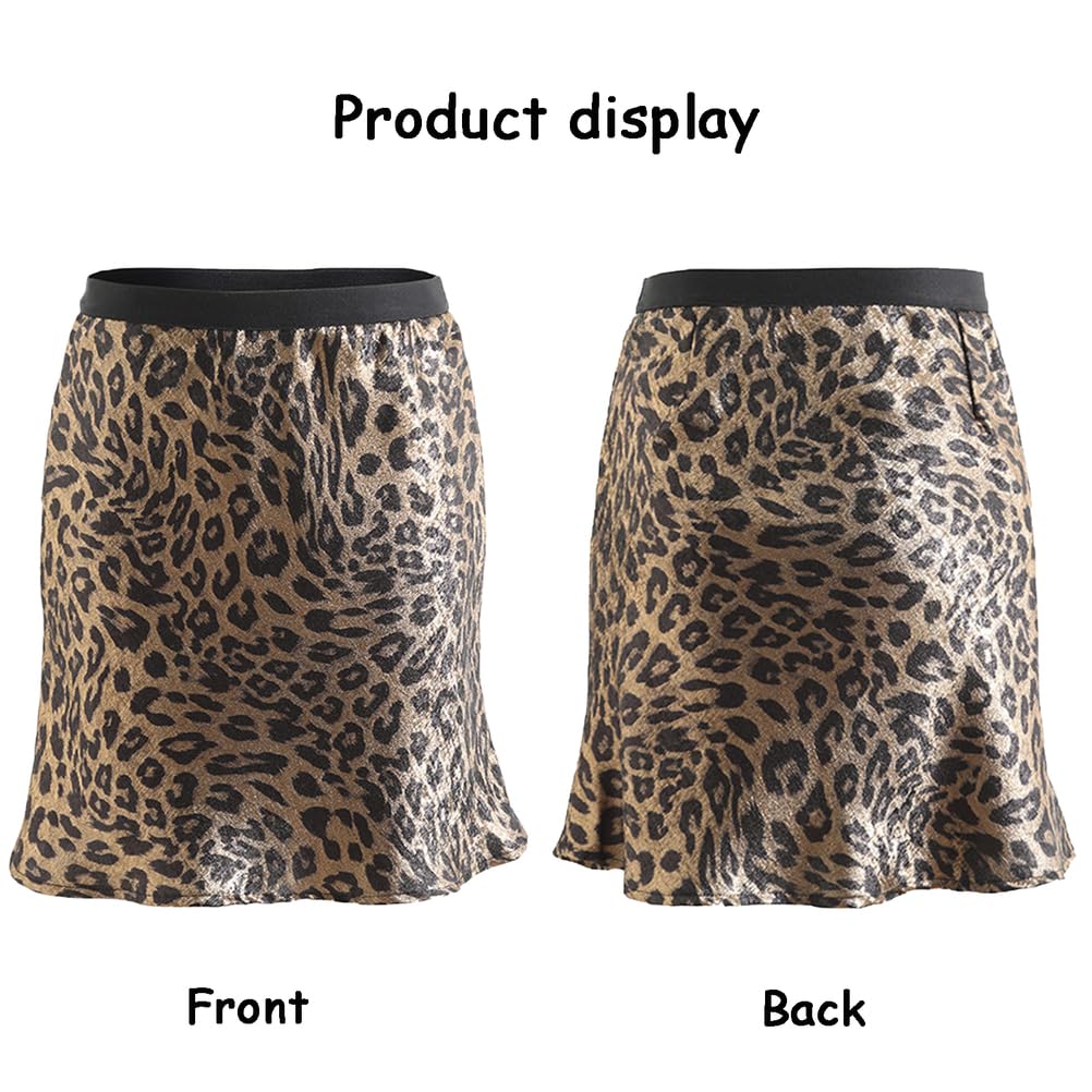 Jupe Queue de Poisson à Imprimé Léopard Pour Femme Style Y2k DéContractée Taille Haute élastique Tendance Estampage à Chaud