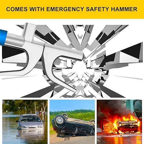 Miniatura 10 de Dachenus Cerradura de volante, bloqueo de rueda, bloqueo universal retráctil para volante de automóvil, vehículo con protección antirrobo ajustable