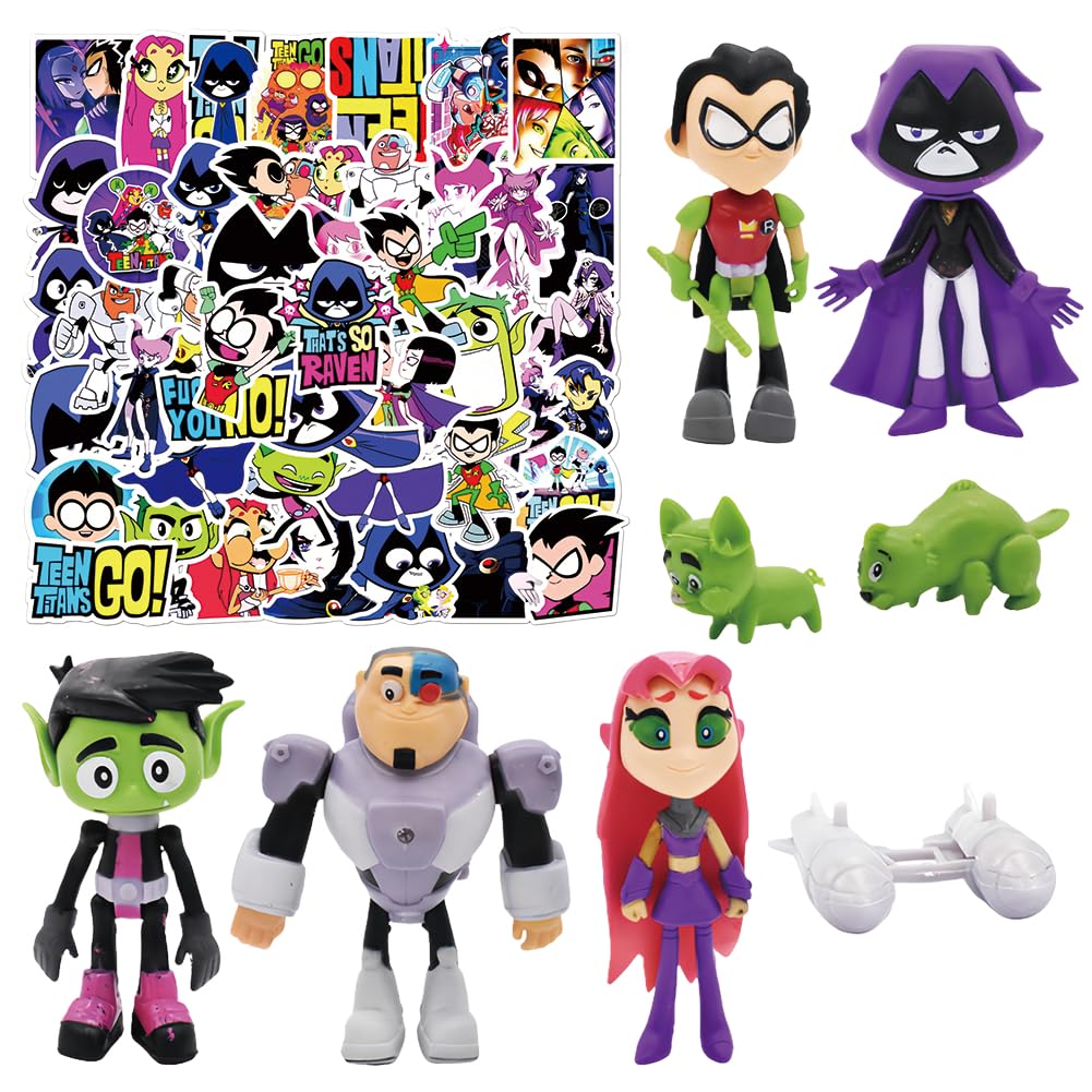 ZPSOSPZ Ti-tan Cartoon Figures 7Pcs Mini Titan Figurines Stickers