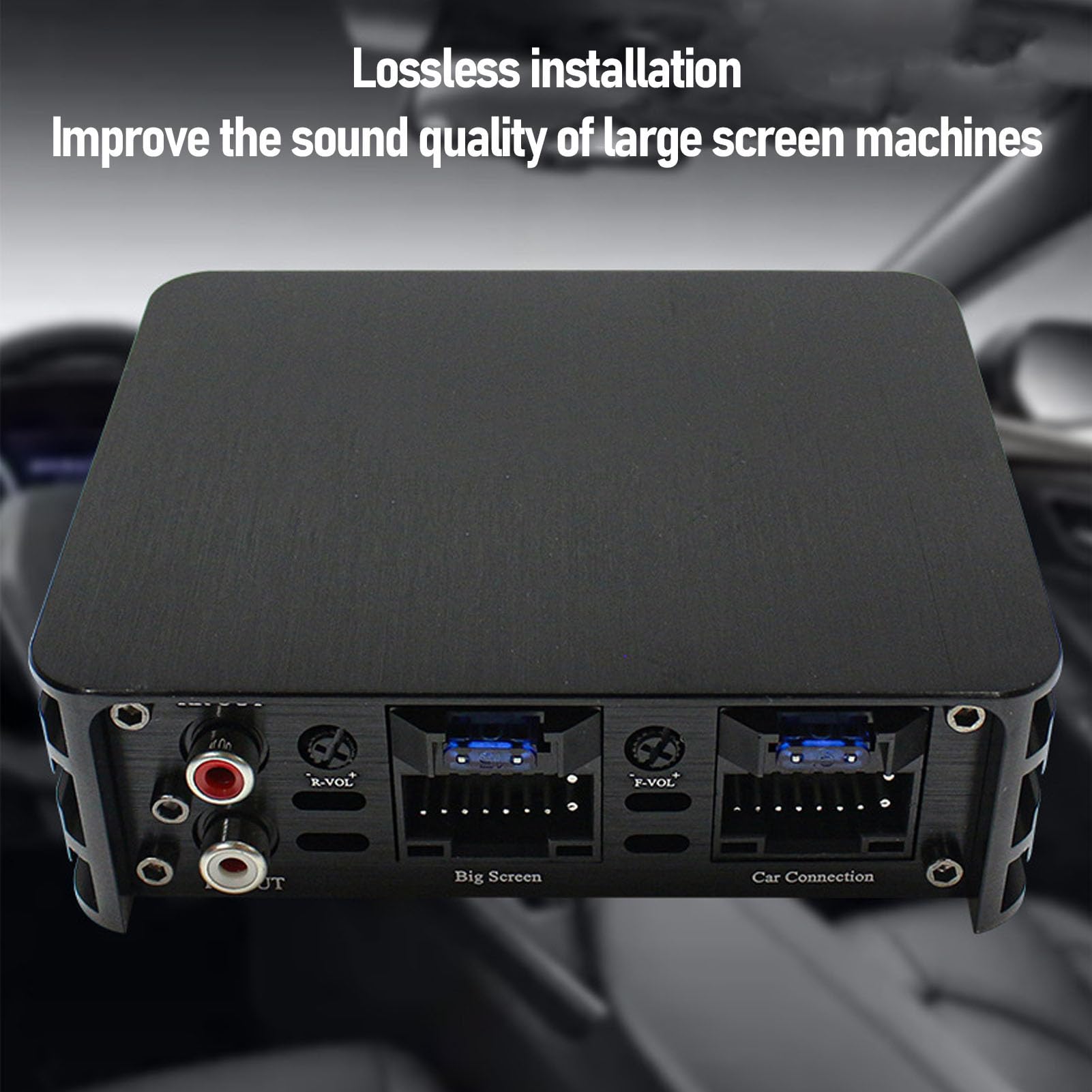 Acouto Amplificador de Coche DSP Amplificador de Potencia Automático Amplificador de Audio para Automóvil 320W Clase AB Calidad de Sonido Mejorada Aleación de Aluminio Transformador de (4 Canales)