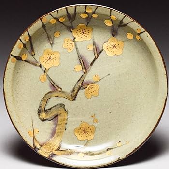 茶道具 金彩梅花文四方鉢 幸兵衛窯 茶道具 金彩梅花文四方鉢