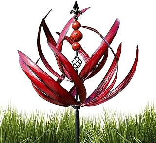 Harlow Garden Wind Spinner Metal Wind Spinner Wind Spinners For Garden Wind Sculptures Spinners Outdoor Wind Spinner Windmill Wind Spinner Garden Stake For Balconies, Porches, Patios, Gardens