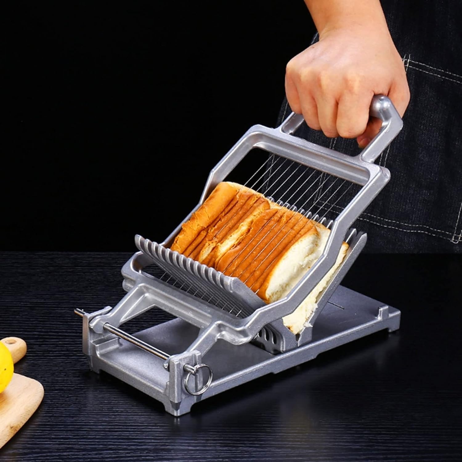 Stainless Steel Cheese Slicer with 1cm 2cm Durable Wire of Slicers Commercial Cheese Cutter Divider for Cutting Cheese Butter Vegetables Sausage Herbs