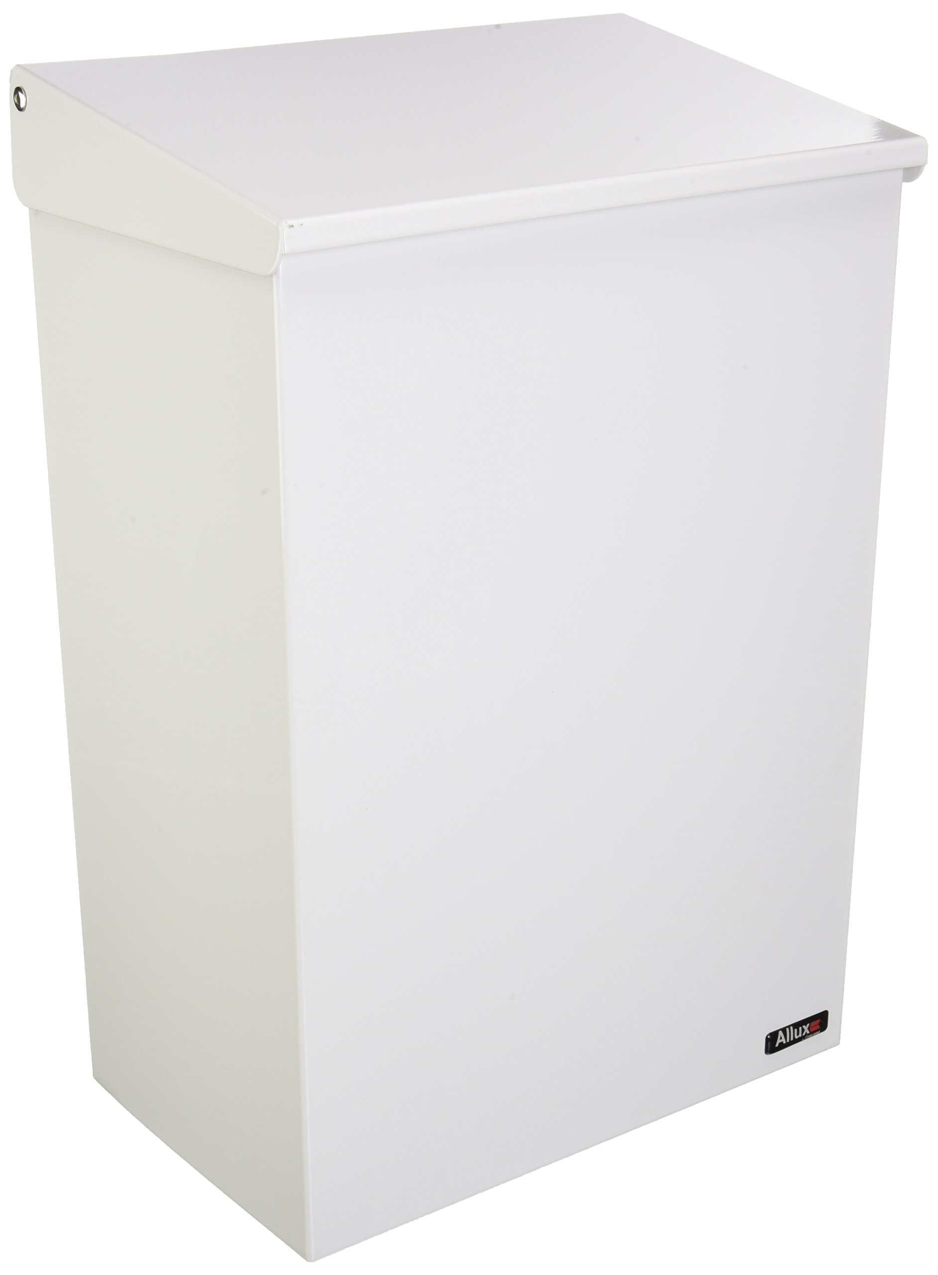 QualarcALX -100-WH Wall or Post Mount Top Load Galvanized Steel Mailbox, White