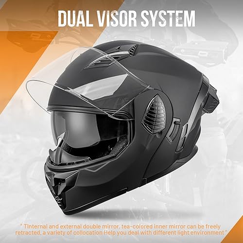 Miniatura 5 de Cascos modulares de motocicleta de cara completa abatible, casco de motocicleta para bicicleta de calle, unisex, modelo 167 para adultos