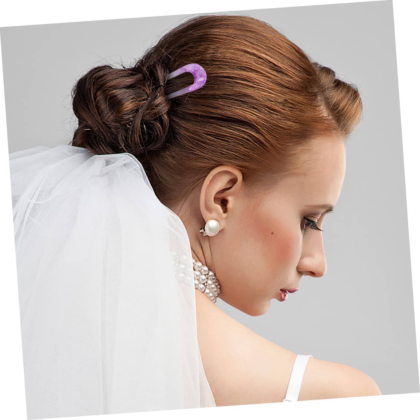 Baluue 12stücke U-förmige Haarnadeln Acetat Doppelte Prong-haarspangen Für - Stilvolle Haaraccessoires Verschiedenen Farben Für Hochzeiten Und Partys