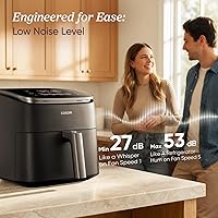Vista 9 de COSORI Freidora de aire TurboBlaze 9 en 1 de 6 Qt, revestimiento cerámico premium, 90°–450°F, calefacción precisa para resultados uniformes, freír