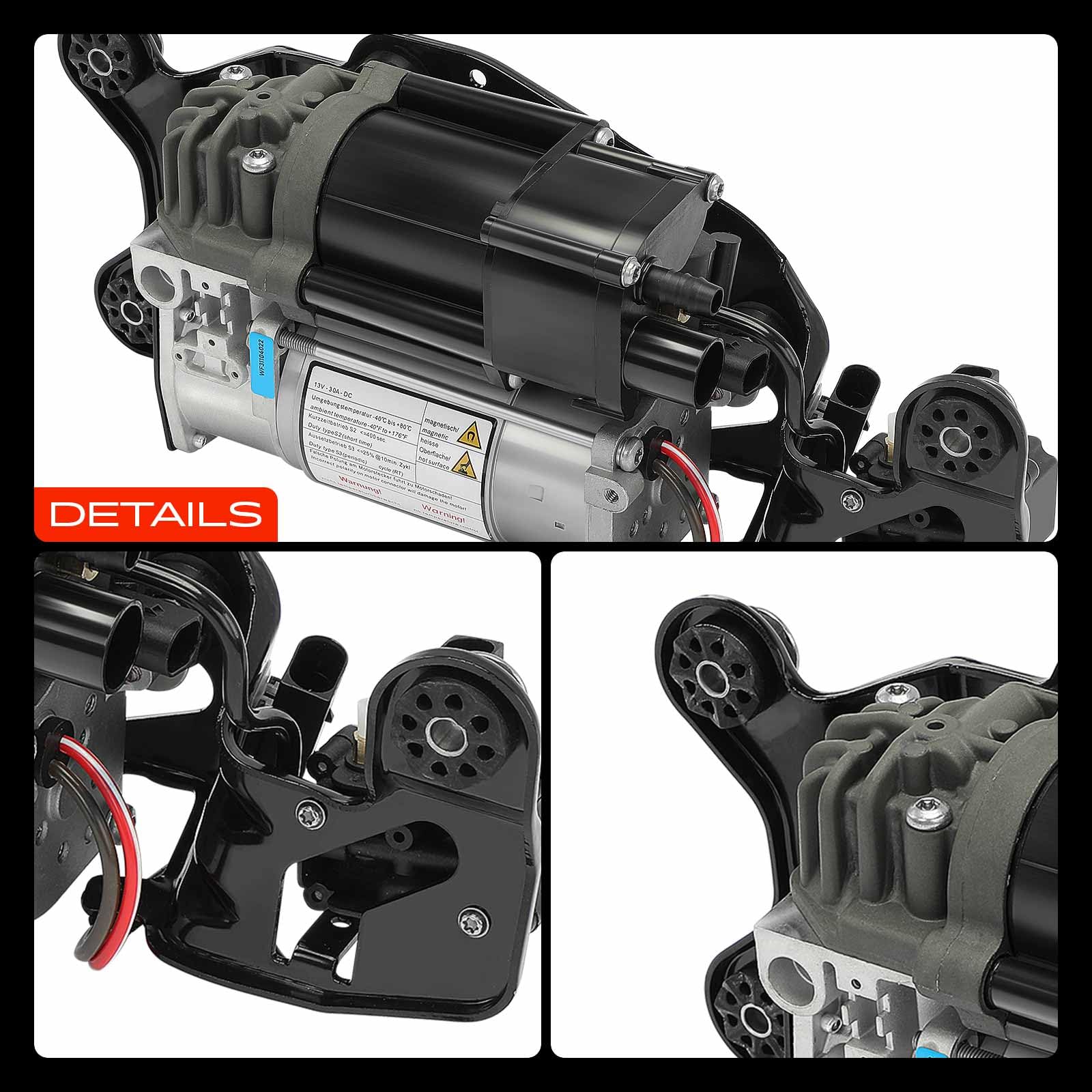 Frankberg Controllo del livello del compressore delle sospensioni pneumatiche Compatibile con X5 F15 F85 2013-2018 X6 F16 F86 2014-2019 Sostituisci# 37206875177