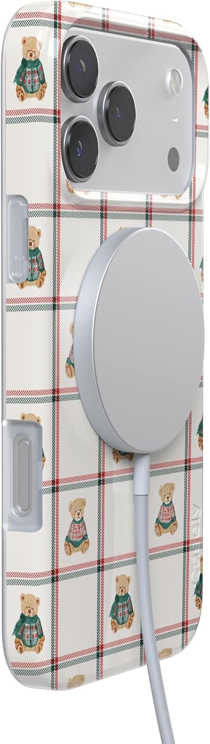 Casely iPhone 17 Pro Max Case | Bear Hugs | Teddy Squares | Compatible with MagSafe | Classic Ultra Slim Design