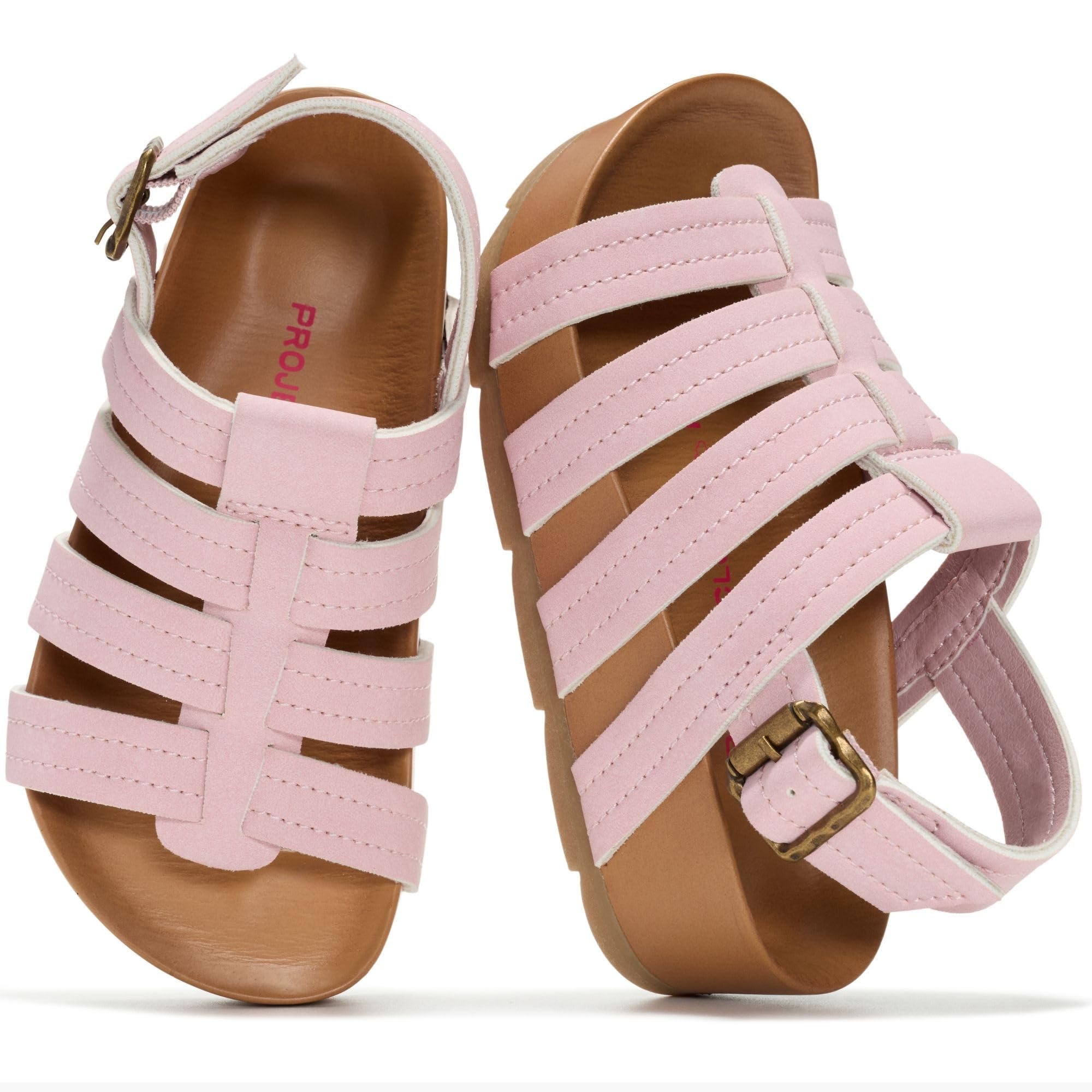 Project Cloud Kids Sandals for Girls - Girls Sandals with Adjustable Buckle Closure, Comfortable Plush & Soft Insole w/Wedge Design Non-Slip Outsole — view 6