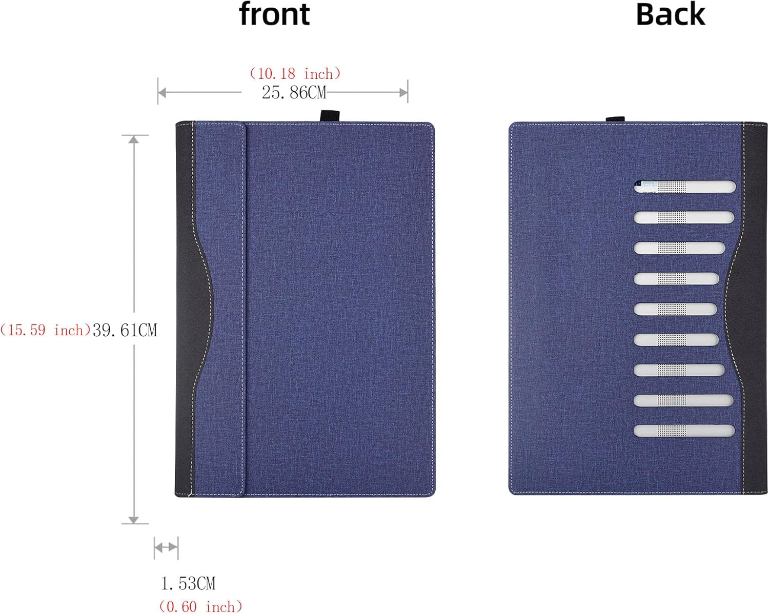 Laptop Case for HP OmniBook 7 Laptop Next Gen AI PC 17t-dc000，17-dc0097nr，17.3" [not Compatible with Any Other Model] ，OmniBook 7 NGAI 17-dc0037nr PU Leather Inside Pocket Cover (Dark Blue)