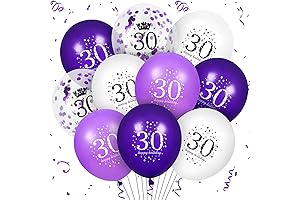 Purple 30th Birthday Balloons Decorations